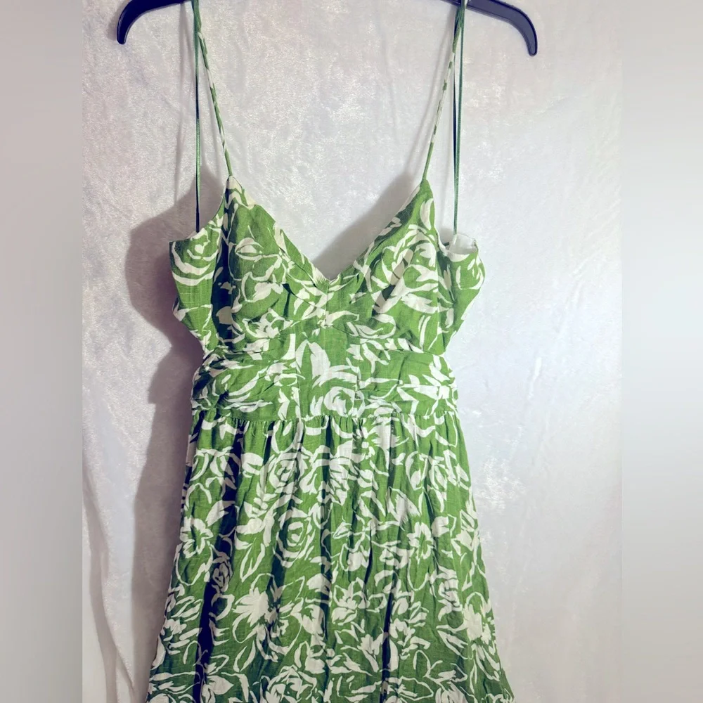 ZARA Floral Cutout Midi Dress - Picture 10 of 12